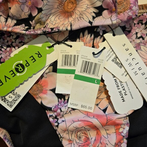 NWT SANCTUARY SWIM PETAL PUSHER One Shoulder Bikini - Picture 7 of 8